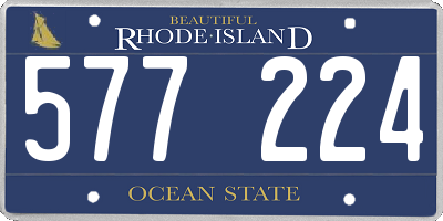 RI license plate 577224