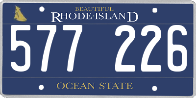 RI license plate 577226