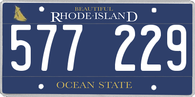 RI license plate 577229