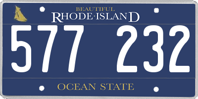 RI license plate 577232