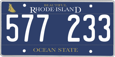 RI license plate 577233