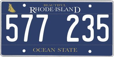 RI license plate 577235