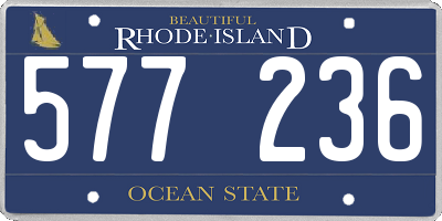 RI license plate 577236