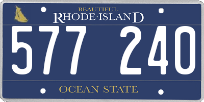 RI license plate 577240