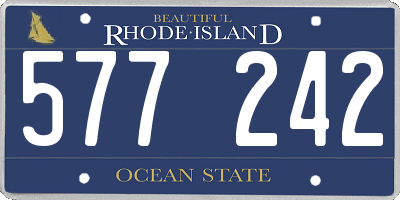 RI license plate 577242