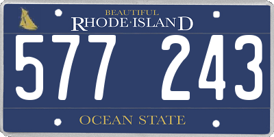 RI license plate 577243