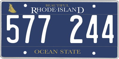 RI license plate 577244