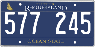RI license plate 577245