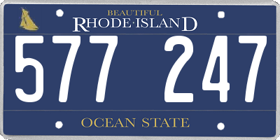 RI license plate 577247
