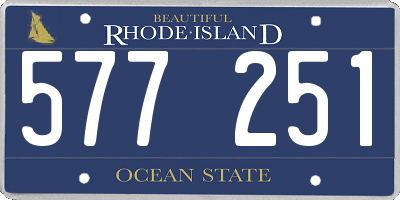 RI license plate 577251