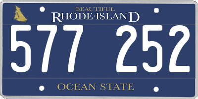 RI license plate 577252