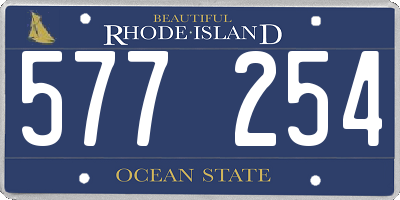 RI license plate 577254