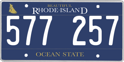 RI license plate 577257