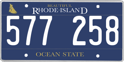 RI license plate 577258