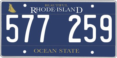 RI license plate 577259