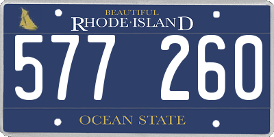 RI license plate 577260