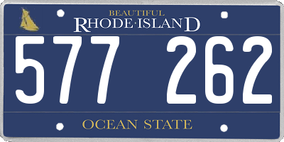 RI license plate 577262