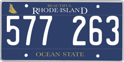 RI license plate 577263