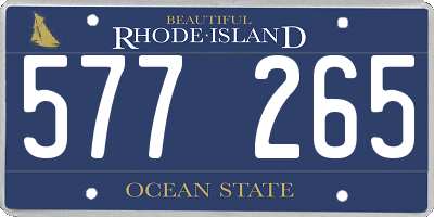RI license plate 577265