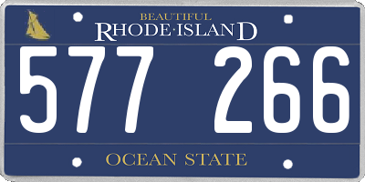 RI license plate 577266