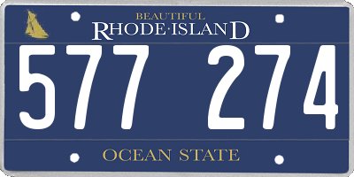 RI license plate 577274