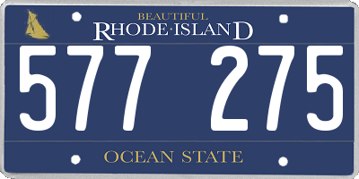 RI license plate 577275
