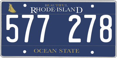 RI license plate 577278