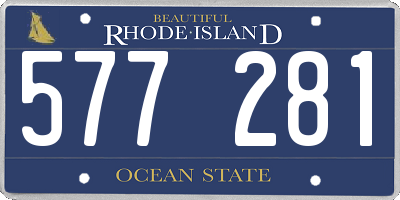 RI license plate 577281