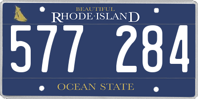 RI license plate 577284