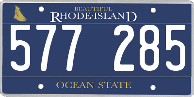 RI license plate 577285