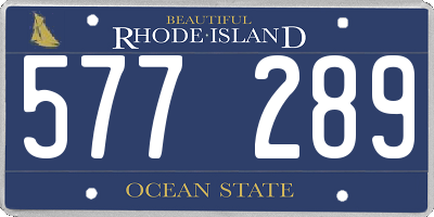 RI license plate 577289