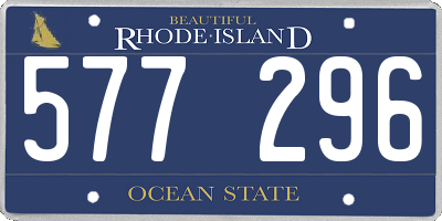 RI license plate 577296