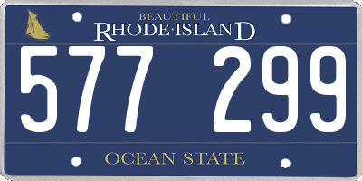 RI license plate 577299