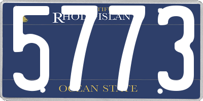 RI license plate 5773