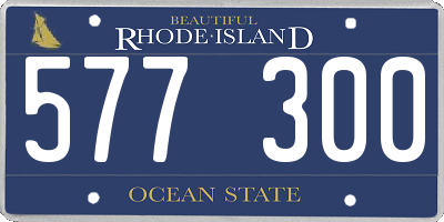 RI license plate 577300