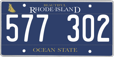 RI license plate 577302