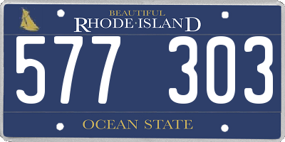 RI license plate 577303