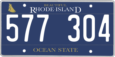 RI license plate 577304