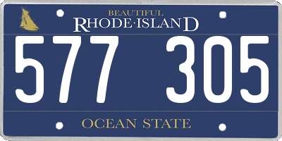 RI license plate 577305