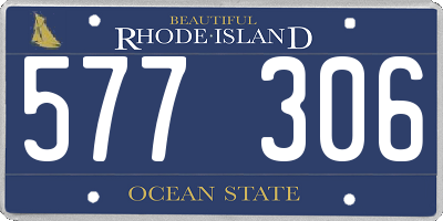 RI license plate 577306