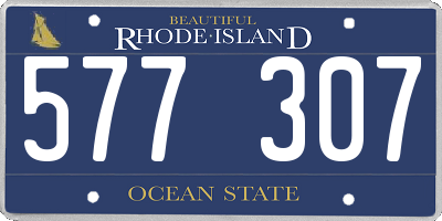 RI license plate 577307