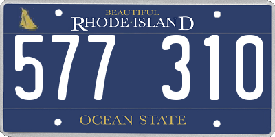 RI license plate 577310
