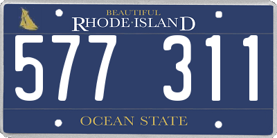 RI license plate 577311