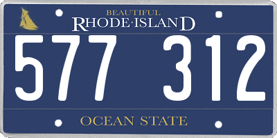 RI license plate 577312
