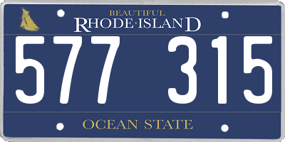 RI license plate 577315