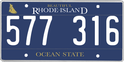 RI license plate 577316