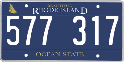 RI license plate 577317