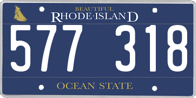 RI license plate 577318