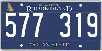 RI license plate 577319