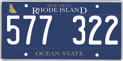 RI license plate 577322